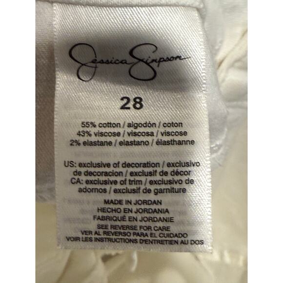 Jessica Simpson Kiss Me White Skinny Jeans Size 28 - Picture 4 of 6